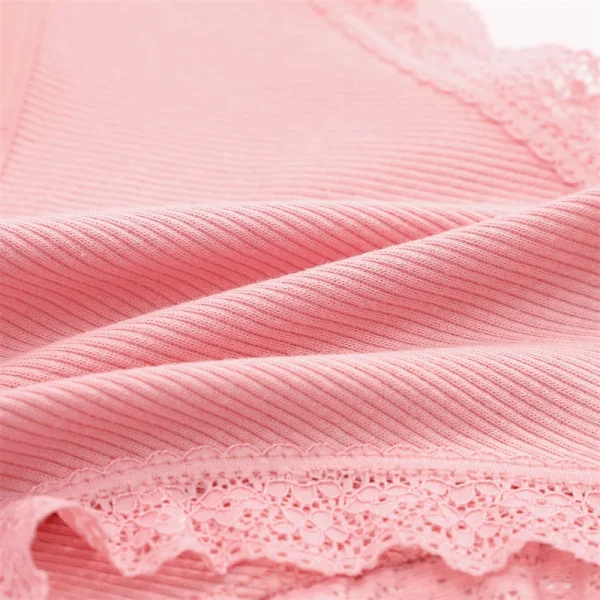 5PCS Women's Cotton Briefs Sexy Lace Underpant Hollow Brazilian Panties Comfortable Underwear Lingerie S-XL Solid Color Lingerie - Image 35