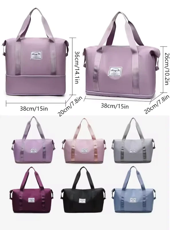 UNIXINU Carry On Travel Duffle Bag Nylon Waterproof Sports Gym Tote Bags for Women Large Capacity Storage Luggage Handbag - Image 4