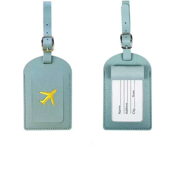 Stamped Leather Business Luggage Tag Suitcase Address Label Luggage Boarding Case Label Name ID Address Clip Travel Accessories - Image 29