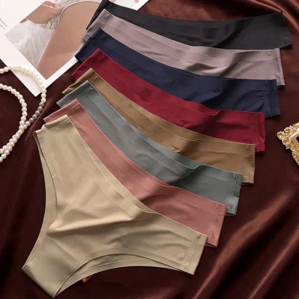 4PCS/Set Seamless Panties Women Sexy Underwear Ice Silk Underpants Low Waist G-string Female Soft Solid Ultra-thin Briefs - Image 21