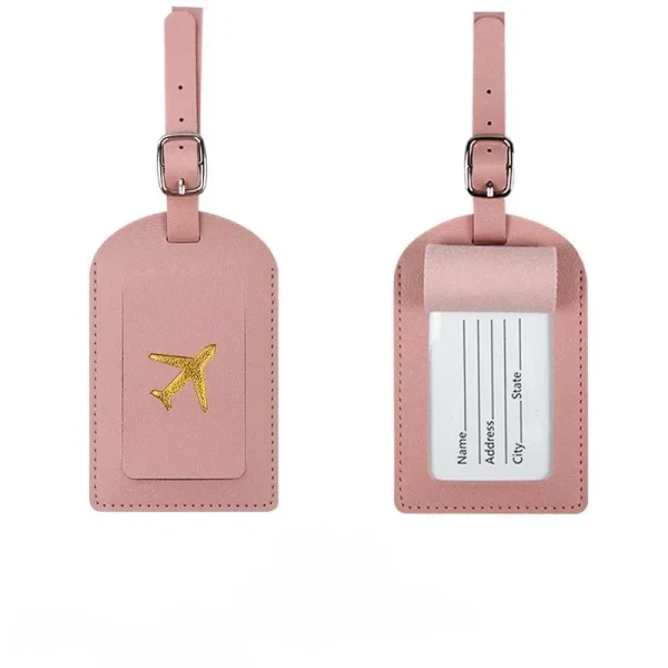 Stamped Leather Business Luggage Tag Suitcase Address Label Luggage Boarding Case Label Name ID Address Clip Travel Accessories - Image 30