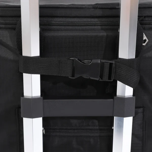 Black 2-in-1 Expandable Rolling Shopping Bag with 5 Wheels, Foldable Trolley Luggage Cart for Travel, Grocery, Business Use - Image 19