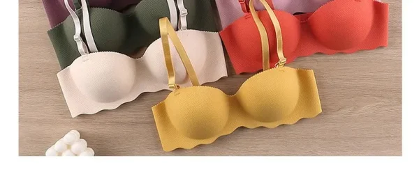 Sexy Bras Push Up Seamless Underwear for Women Solid Color Wireless Lingerie One-pieces Gather Convertible Straps Brassiere - Image 18