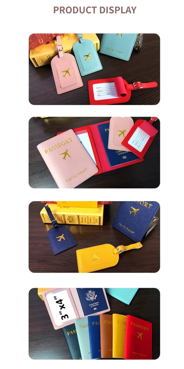 Stamped Leather Business Luggage Tag Suitcase Address Label Luggage Boarding Case Label Name ID Address Clip Travel Accessories - Image 20