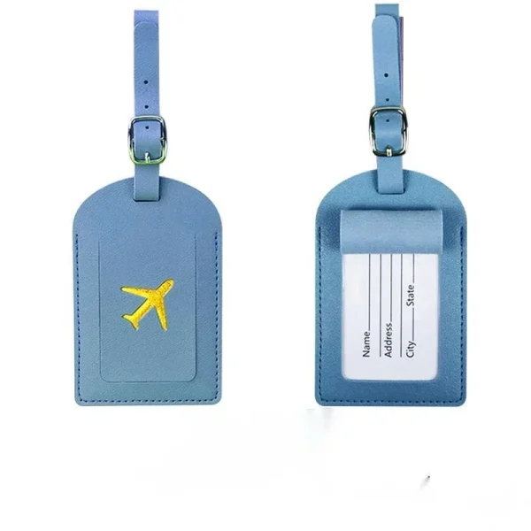Stamped Leather Business Luggage Tag Suitcase Address Label Luggage Boarding Case Label Name ID Address Clip Travel Accessories - Image 28