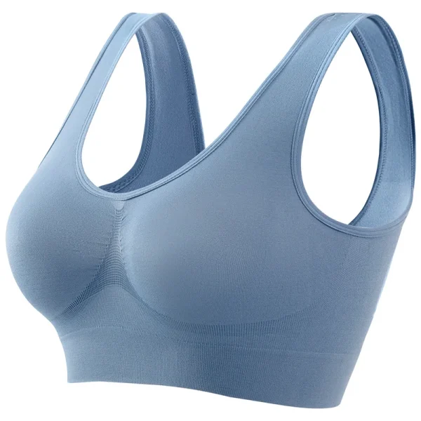 1pcs Women Sports Bra Large Size No Steel Ring Seamless Underwear Removable Chest Pad Runing Sport Yoga Vest Bras - Image 11