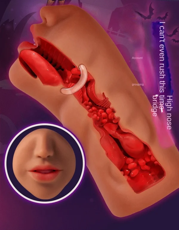 Anime Famous Male Masturbator Deep Oral Sex Chocolate Color Silicone Vagina Sex Toys for Adults Pocket Pussy Dolls for Adults 18 - Image 10