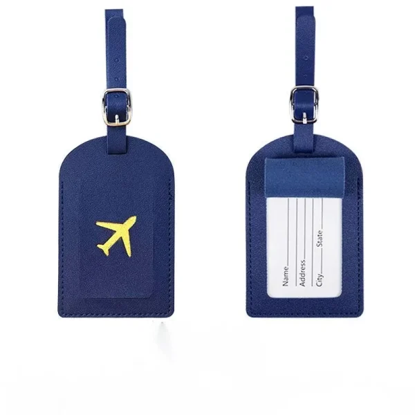 Stamped Leather Business Luggage Tag Suitcase Address Label Luggage Boarding Case Label Name ID Address Clip Travel Accessories - Image 32