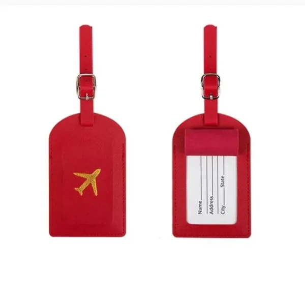 Stamped Leather Business Luggage Tag Suitcase Address Label Luggage Boarding Case Label Name ID Address Clip Travel Accessories - Image 7