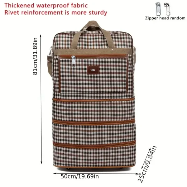 Expandable Extra Large Wheeled Duffel Bag Durable, Lightweight&Multi-Layer for Easy Travel and Storage weekend or overnight bag - Image 10