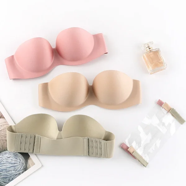 FINETOO Front Closure Sexy Push Up Bra Women Invisible Bras Underwear Lingerie For Female Brassiere Strapless Seamless Bralette - Image 14