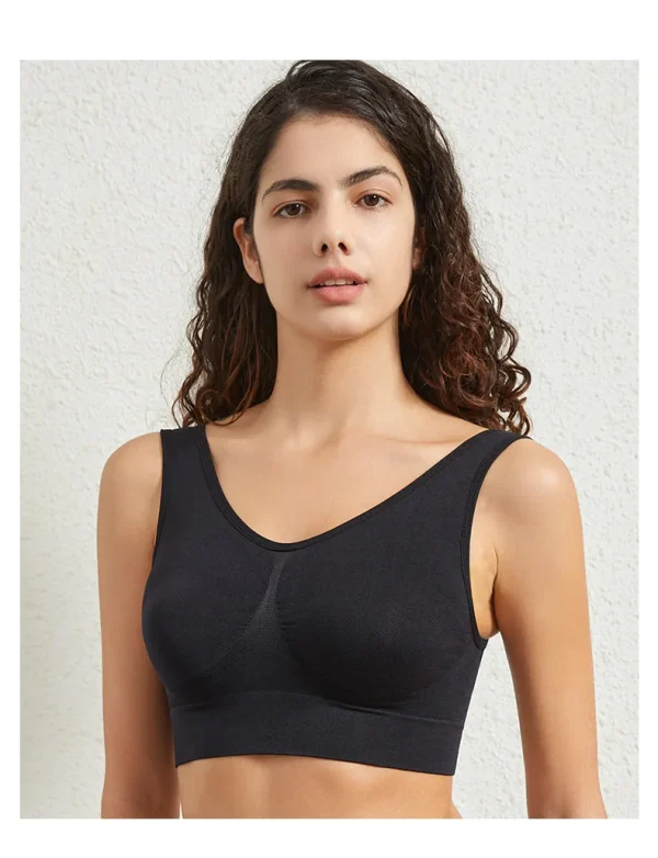 1pcs Women Sports Bra Large Size No Steel Ring Seamless Underwear Removable Chest Pad Runing Sport Yoga Vest Bras - Image 34