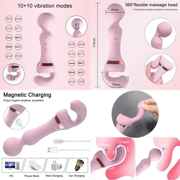 Vaginia God Emichet Xl Home Pussies Ladies Adults Magic Wand God Woman Silicone Wide Clitor Sucker For Women Vibrator Men - Image 11