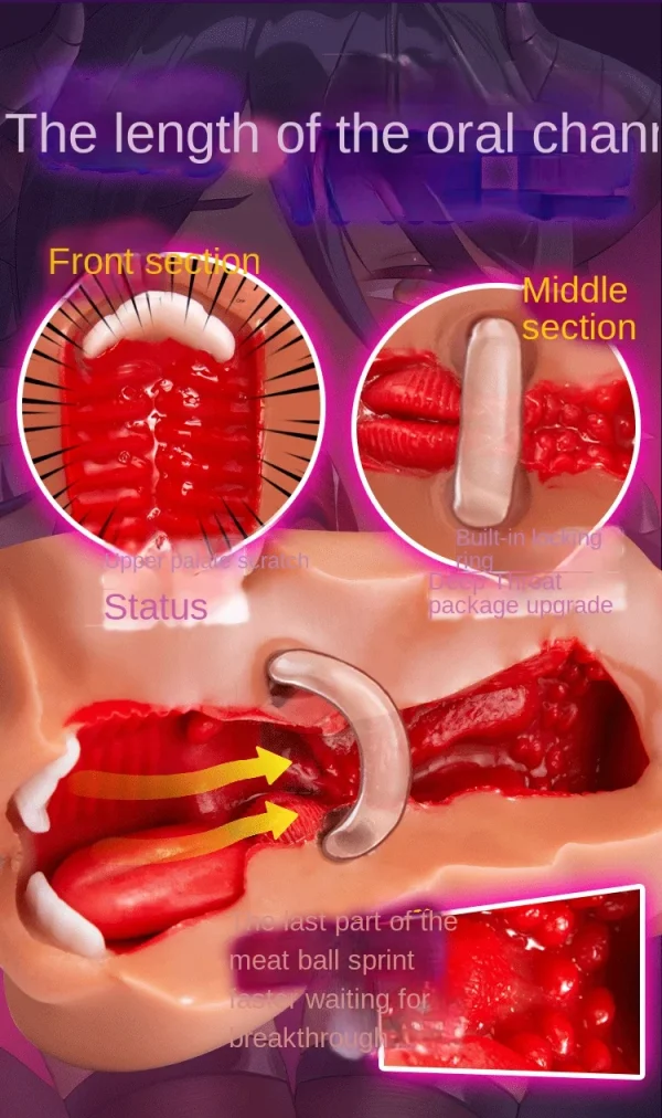 Anime Famous Male Masturbator Deep Oral Sex Chocolate Color Silicone Vagina Sex Toys for Adults Pocket Pussy Dolls for Adults 18 - Image 16