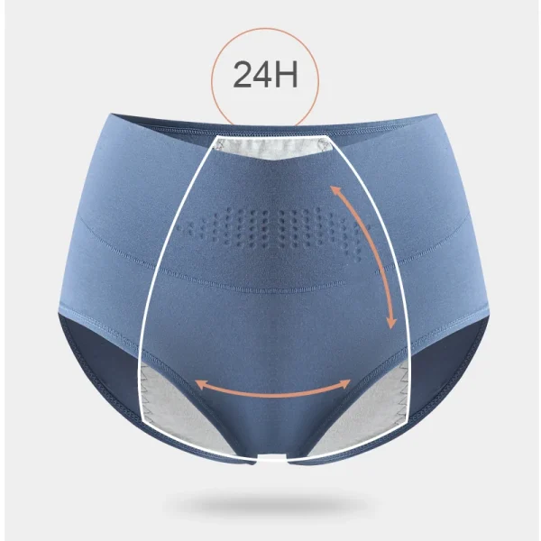 High Waist Leak Proof Menstrual  Women's Panties Widen Period Pants Physiological Underwear Cotton Plus Size L-4XL Female Briefs - Image 4