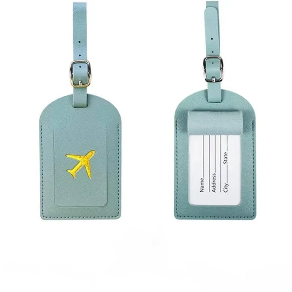 Stamped Leather Business Luggage Tag Suitcase Address Label Luggage Boarding Case Label Name ID Address Clip Travel Accessories - Image 8
