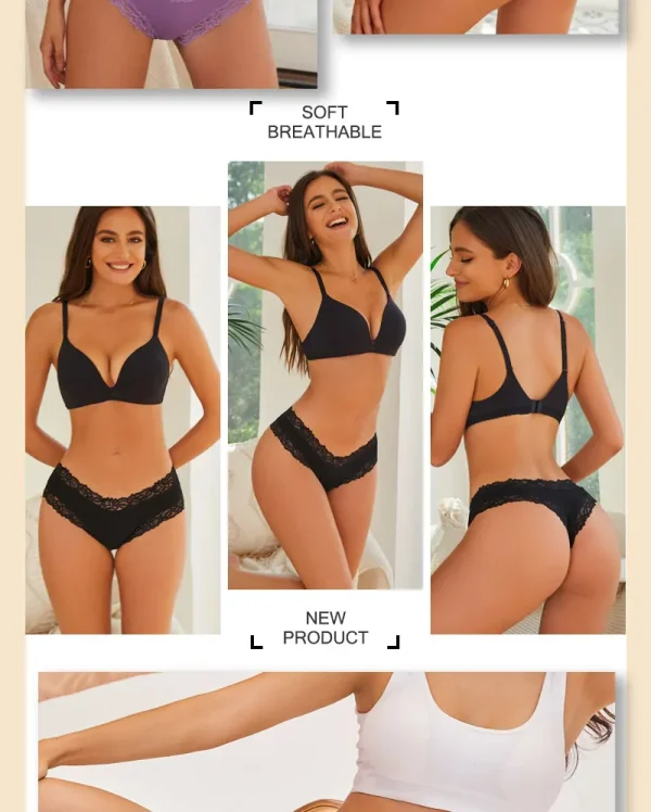 7PCS/Set Women Sexy Lace Panties Seamless Cotton Brazilian Panties Girls Breathable Sexy Low Rise Underwear Female Soft Lingerie - Image 26