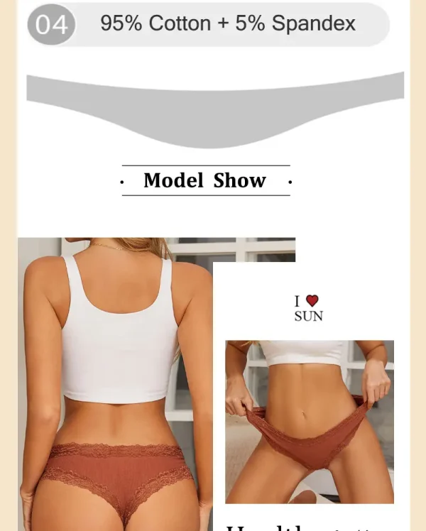 7PCS/Set Women Sexy Lace Panties Seamless Cotton Brazilian Panties Girls Breathable Sexy Low Rise Underwear Female Soft Lingerie - Image 22