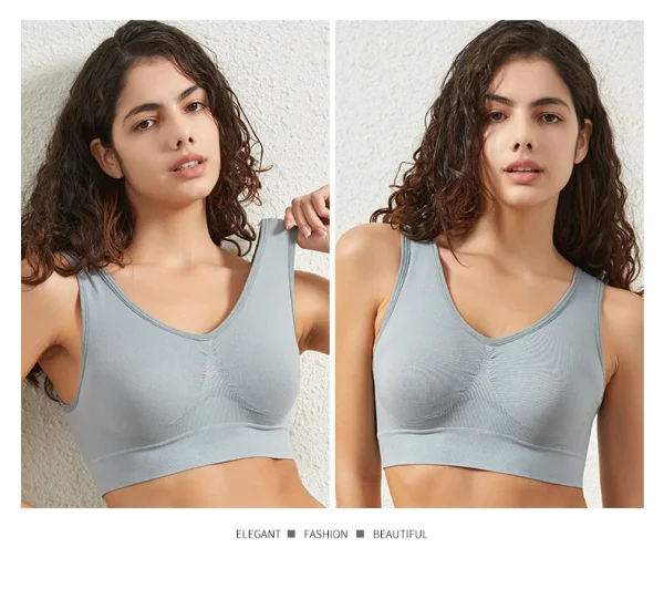1pcs Women Sports Bra Large Size No Steel Ring Seamless Underwear Removable Chest Pad Runing Sport Yoga Vest Bras - Image 29