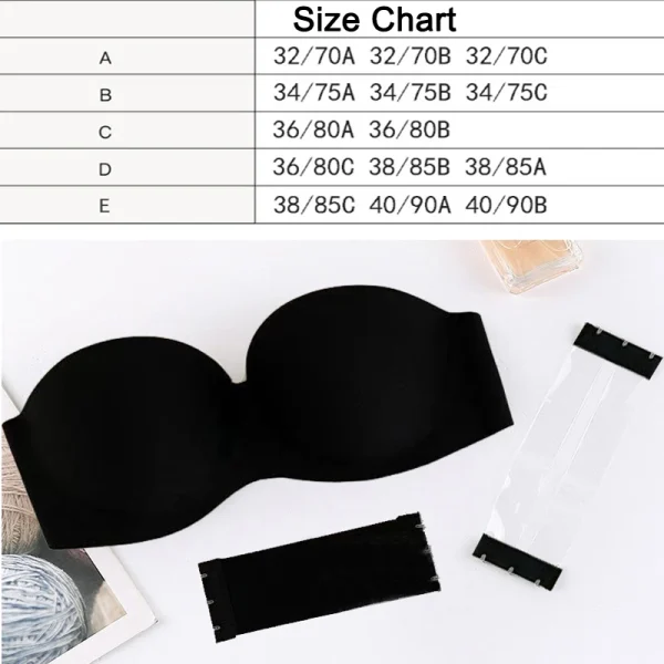 FINETOO Front Closure Sexy Push Up Bra Women Invisible Bras Underwear Lingerie For Female Brassiere Strapless Seamless Bralette - Image 11