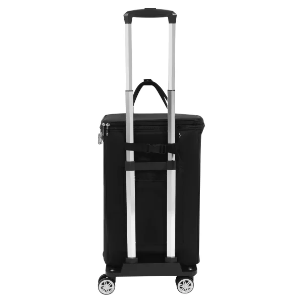 Black 2-in-1 Expandable Rolling Shopping Bag with 5 Wheels, Foldable Trolley Luggage Cart for Travel, Grocery, Business Use - Image 13