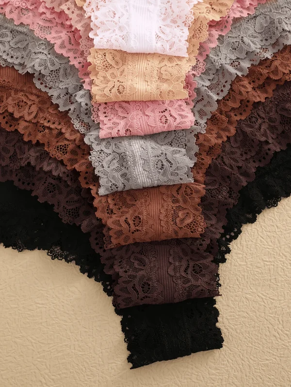 7PCS/Set Women Sexy Lace Panties Seamless Cotton Brazilian Panties Girls Breathable Sexy Low Rise Underwear Female Soft Lingerie - Image 4