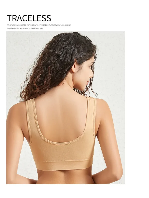 1pcs Women Sports Bra Large Size No Steel Ring Seamless Underwear Removable Chest Pad Runing Sport Yoga Vest Bras - Image 15