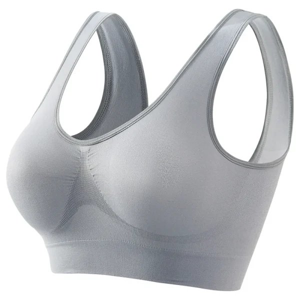 1pcs Women Sports Bra Large Size No Steel Ring Seamless Underwear Removable Chest Pad Runing Sport Yoga Vest Bras - Image 7