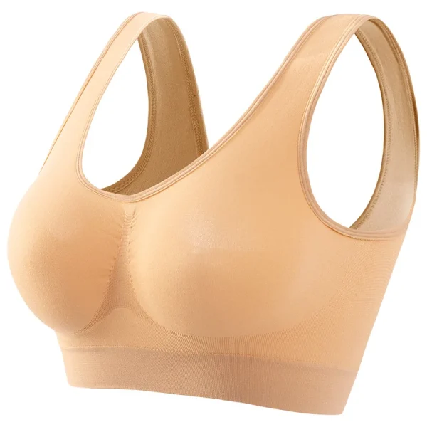 1pcs Women Sports Bra Large Size No Steel Ring Seamless Underwear Removable Chest Pad Runing Sport Yoga Vest Bras - Image 3