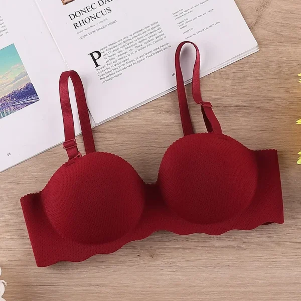 Sexy Bras Push Up Seamless Underwear for Women Solid Color Wireless Lingerie One-pieces Gather Convertible Straps Brassiere - Image 7