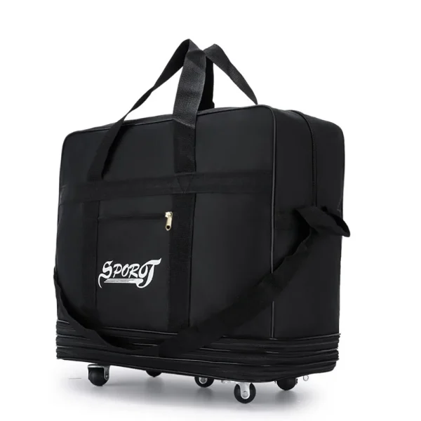 Travelling Pack Wheels For Women Men Expandable Foldable Trolley Luggage Versatile Black Suitcase For Weekend Trip overnight bag - Image 7