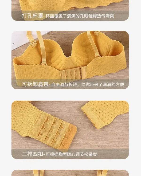 Sexy Bras Push Up Seamless Underwear for Women Solid Color Wireless Lingerie One-pieces Gather Convertible Straps Brassiere - Image 14