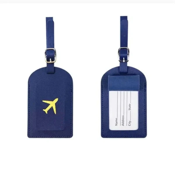 Stamped Leather Business Luggage Tag Suitcase Address Label Luggage Boarding Case Label Name ID Address Clip Travel Accessories - Image 11