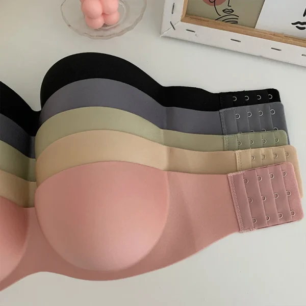 FINETOO Front Closure Sexy Push Up Bra Women Invisible Bras Underwear Lingerie For Female Brassiere Strapless Seamless Bralette - Image 5