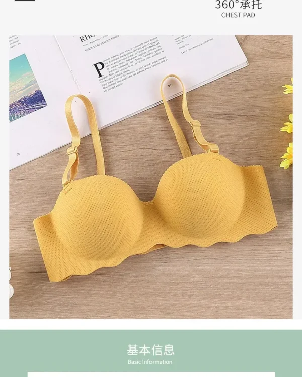 Sexy Bras Push Up Seamless Underwear for Women Solid Color Wireless Lingerie One-pieces Gather Convertible Straps Brassiere - Image 12