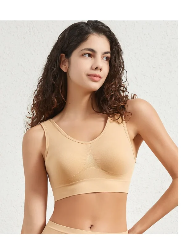 1pcs Women Sports Bra Large Size No Steel Ring Seamless Underwear Removable Chest Pad Runing Sport Yoga Vest Bras - Image 14
