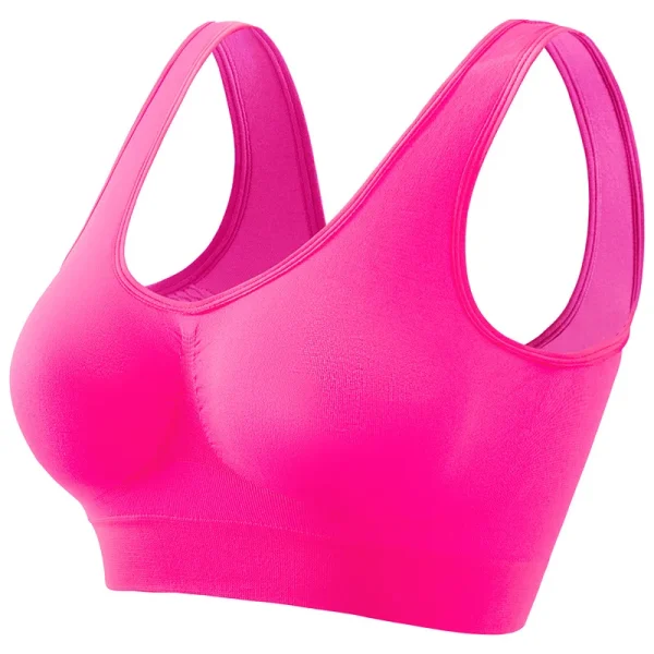 1pcs Women Sports Bra Large Size No Steel Ring Seamless Underwear Removable Chest Pad Runing Sport Yoga Vest Bras - Image 6