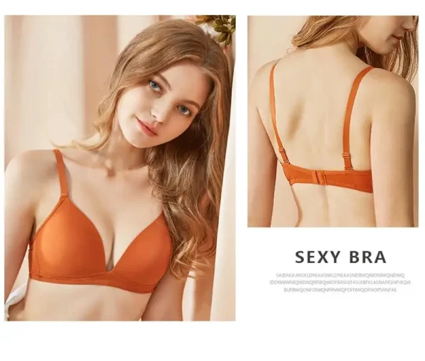 Adjustable Shoulder Straps Gathering Girls' Bras Women's Underwear Thin Breathable Triangle Cup Bralette Seamless Brassiere - Image 15