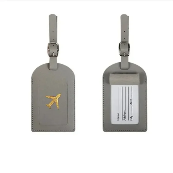 Stamped Leather Business Luggage Tag Suitcase Address Label Luggage Boarding Case Label Name ID Address Clip Travel Accessories - Image 9