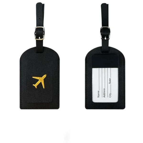 Stamped Leather Business Luggage Tag Suitcase Address Label Luggage Boarding Case Label Name ID Address Clip Travel Accessories - Image 13