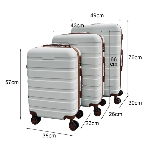 3 Pcs/Set Suitcase Set Different Sizes Large Hard Shell Spinner Wheel TSA Lock 20/24/28 Inch Luggage Suitcase - Image 6