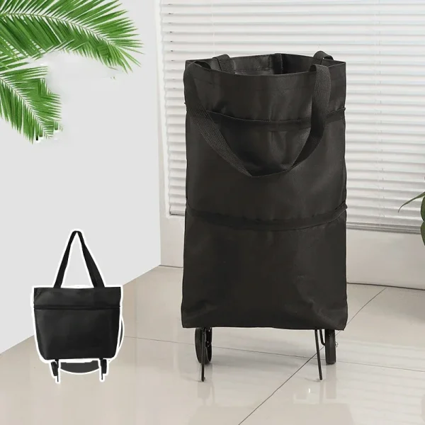 Convenient Folding Portable Wheels Handbag Waterproof Supermarket Shopping Trolley Weight 25 Kg