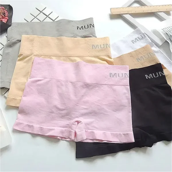 4pcs Safety  Female Panties Pants For Women Seamless Body Shaping Casual Short Ladies Boxer Briefs Boyshorts Cotton Underwear - Image 2