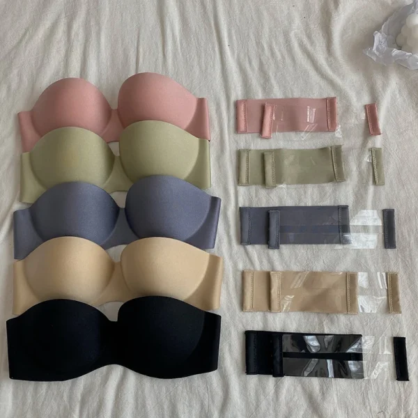 FINETOO Front Closure Sexy Push Up Bra Women Invisible Bras Underwear Lingerie For Female Brassiere Strapless Seamless Bralette - Image 17