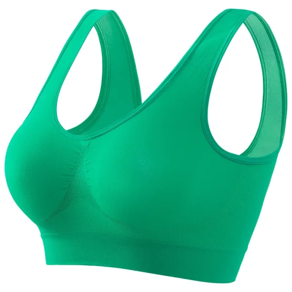 1pcs Women Sports Bra Large Size No Steel Ring Seamless Underwear Removable Chest Pad Runing Sport Yoga Vest Bras - Image 4