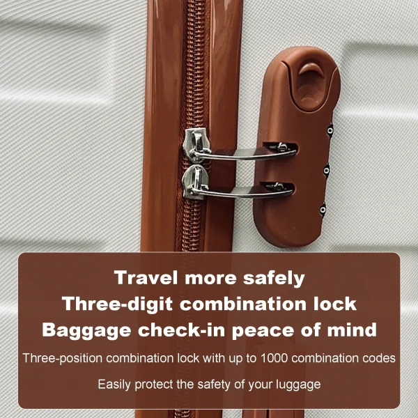 3 Pcs/Set Suitcase Set Different Sizes Large Hard Shell Spinner Wheel TSA Lock 20/24/28 Inch Luggage Suitcase - Image 5