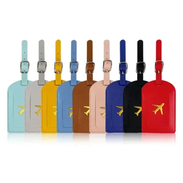 Stamped Leather Business Luggage Tag Suitcase Address Label Luggage Boarding Case Label Name ID Address Clip Travel Accessories - Image 22