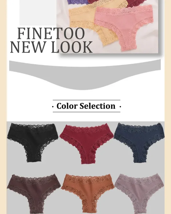 7PCS/Set Women Sexy Lace Panties Seamless Cotton Brazilian Panties Girls Breathable Sexy Low Rise Underwear Female Soft Lingerie - Image 16