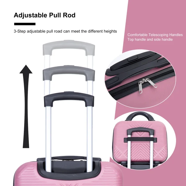 4 Piece Luggage Sets Travel Suitcase, Large Capacity Lightweight Luggage Sets with Double Spinner Wheels, Carry On Luggage set - Image 23