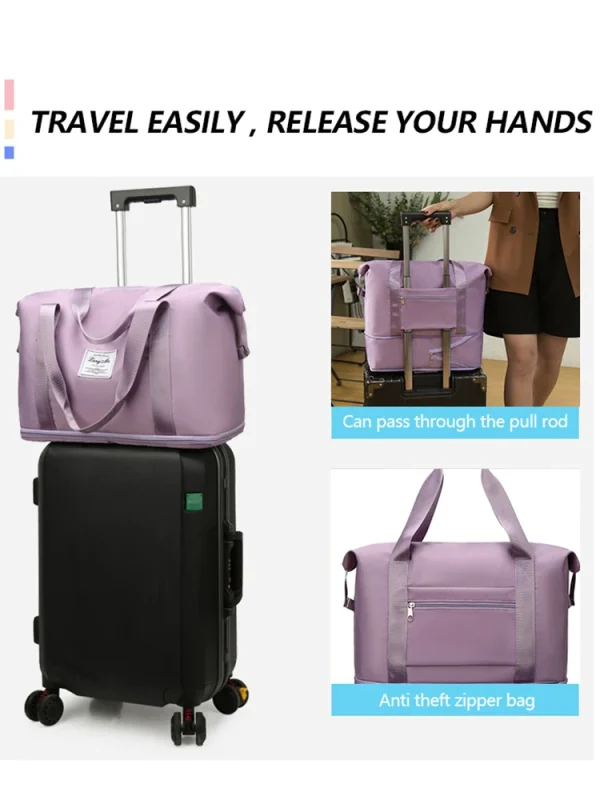 UNIXINU Carry On Travel Duffle Bag Nylon Waterproof Sports Gym Tote Bags for Women Large Capacity Storage Luggage Handbag - Image 14